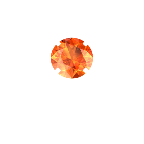 Sapphire-orange-lab grown