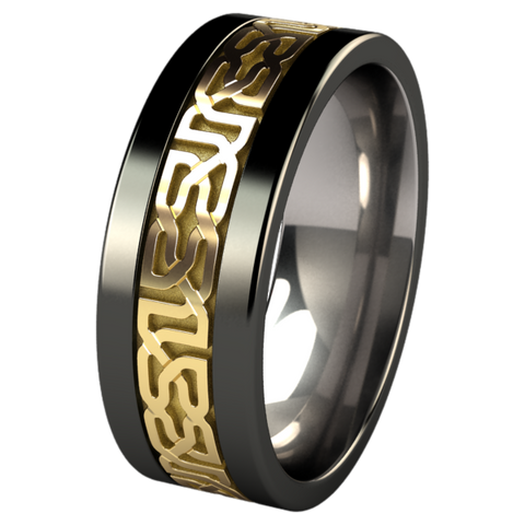 Camelot Yellow Gold Inlay - Black
