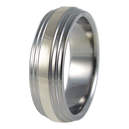 Aztec white Gold inlay