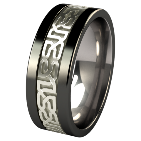 Camelot White Gold Inlay - Black