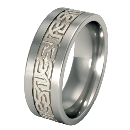 Camelot sculpted white Gold inlay