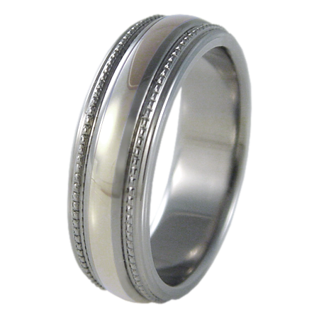 Crescent White Gold Inlay