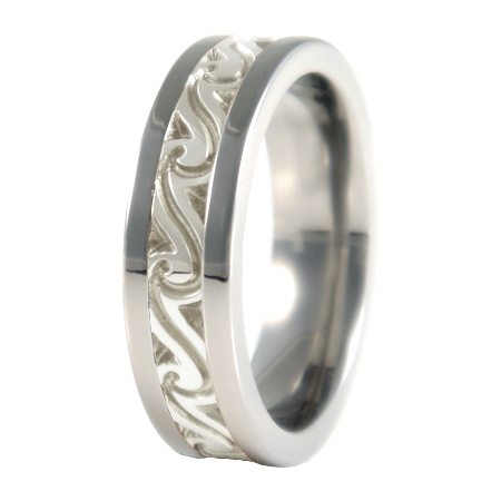 Firenze sculpted white Gold inlay