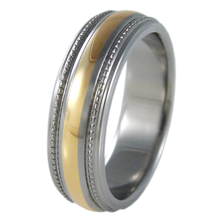 Crescent Yellow Gold Inlay